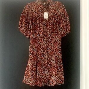 Free People Bonnie Floral Print Mini Dress